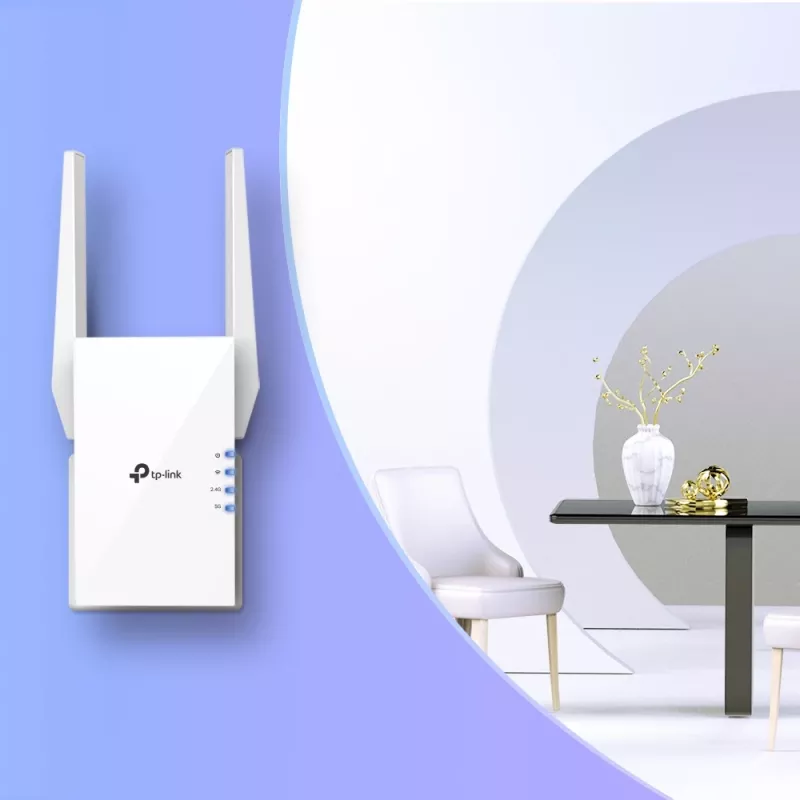 TP-Link RE505X tinklo stiprintuvas Tinklo siųstuvas ir imtuvas Baltas 10, 100, 1000 Mbit/s