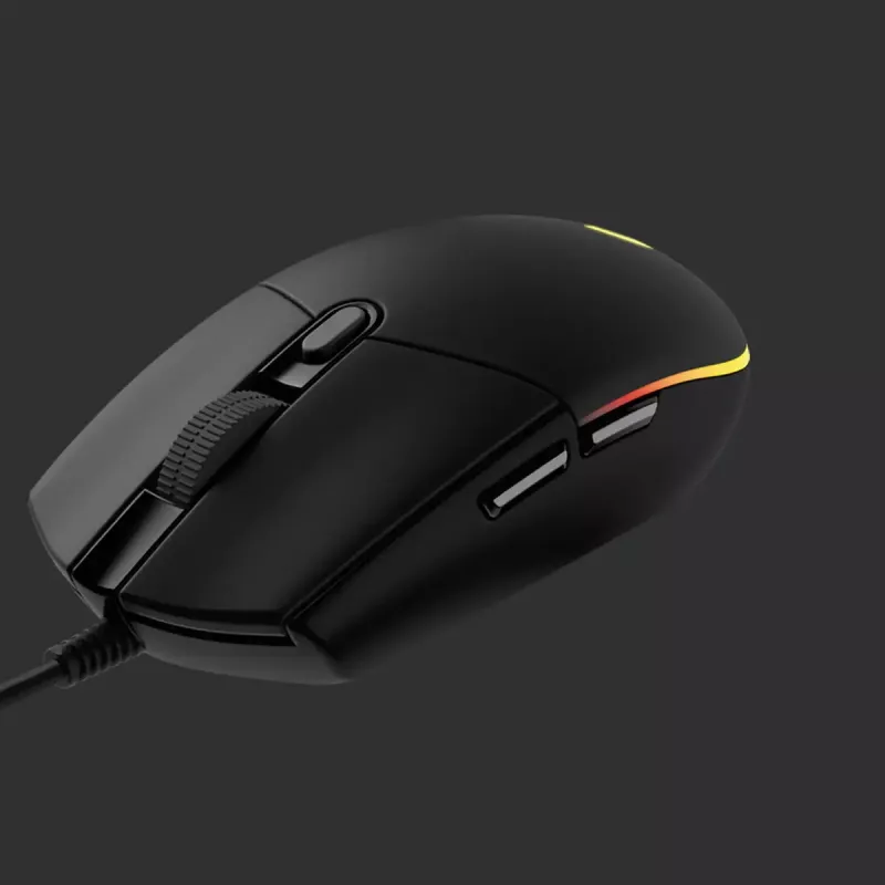 LOGITECH G203 Lightsync Žaidimų Pelė USB Juoda