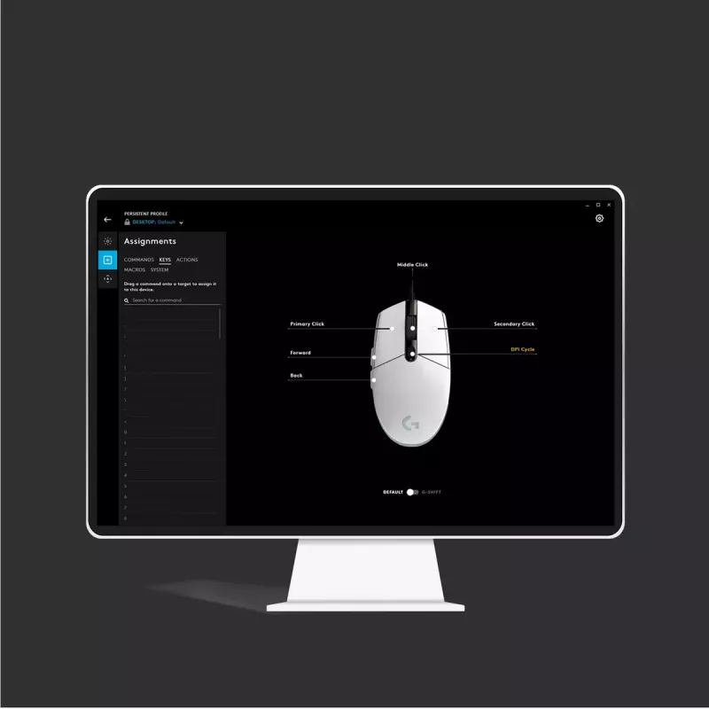 LOGITECH G203 Lightsync Žaidimų Pelė USB Juoda