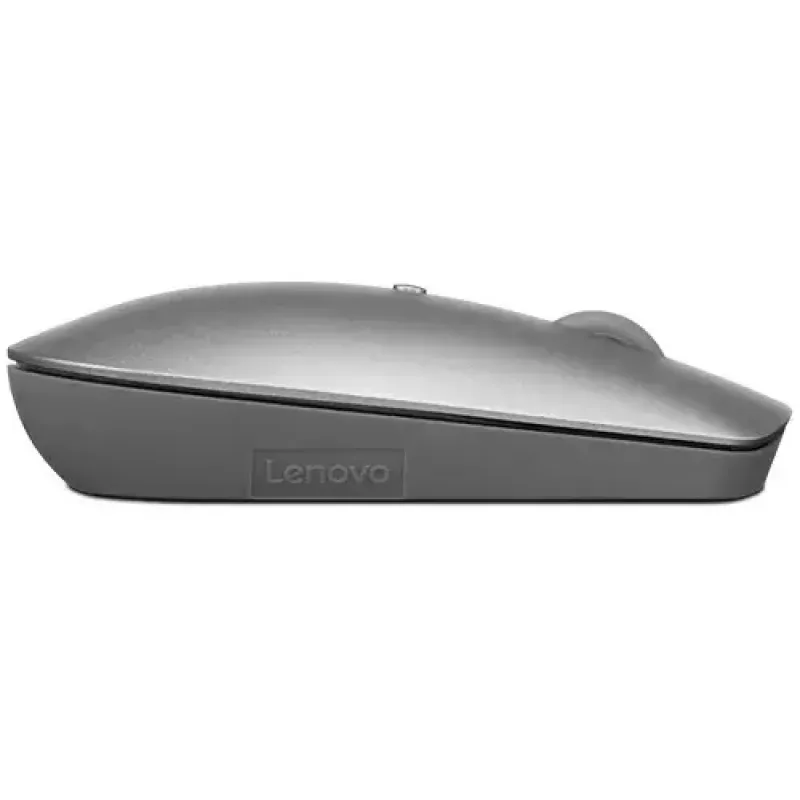 Optinė Bluetooth pelė Lenovo 600 — 2400 DPI, Bluetooth 5.0 dviejų įrenginių ryšys, 3 mygtukai, rutulinis slinkimas, geležies pilka