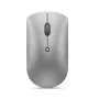 Optinė Bluetooth pelė Lenovo 600 — 2400 DPI, Bluetooth 5.0 dviejų įrenginių ryšys, 3 mygtukai, rutulinis slinkimas, geležies pilka