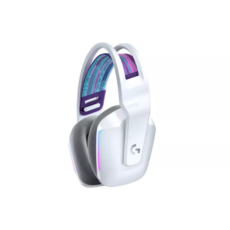 LOGITECH G733 Lightspeed belaidės RGB žaidimų ausinės Baltos