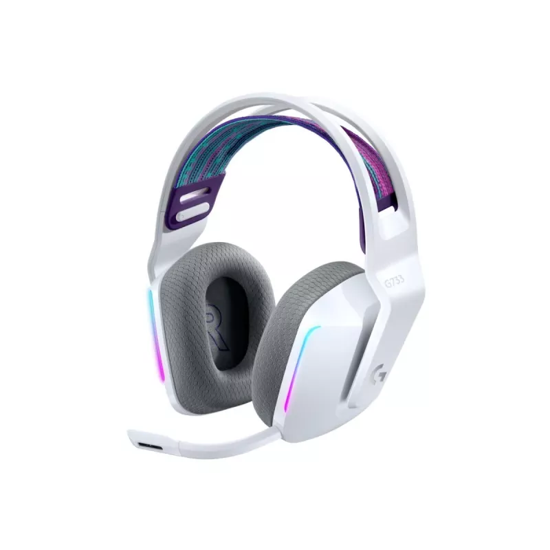 LOGITECH G733 Lightspeed belaidės RGB žaidimų ausinės Baltos