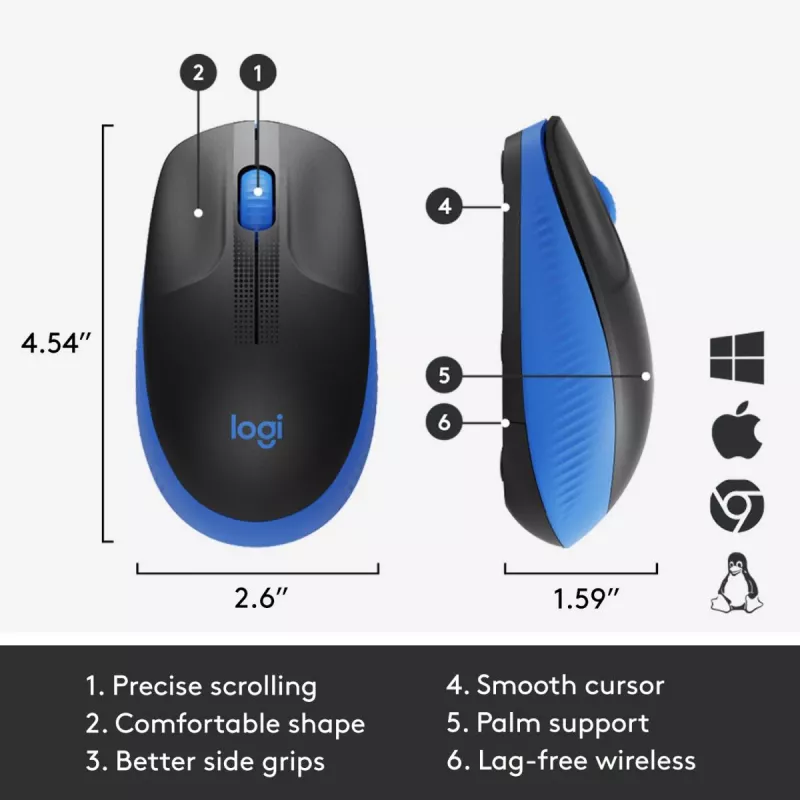 Pelė Logitech M190 belaidė USB