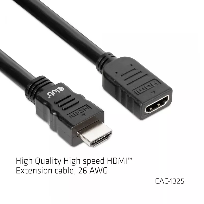 CLUB3D High Speed HDMI™ ilginimo laidas 4K60Hz M/F 5m/16.4ft 26 AWG