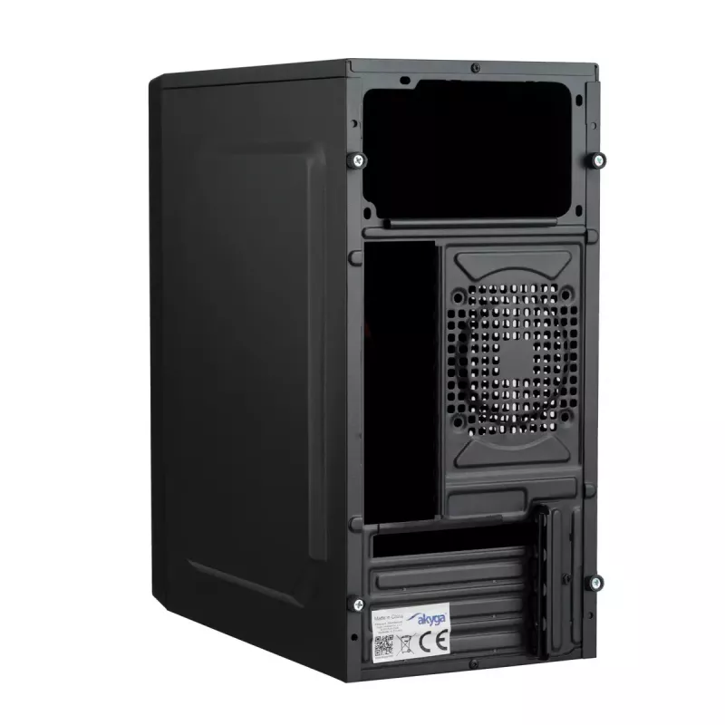 Kompiuterio korpusas Akyga AK36BK Micro Tower juodas — Micro Tower, palaiko Flex-ATX/Mini-ITX/Micro-ATX, GPU max 25 cm, CPU aušintuvas max 14 cm