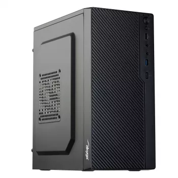 Kompiuterio korpusas Akyga AK36BK Micro Tower juodas — Micro Tower, palaiko Flex-ATX/Mini-ITX/Micro-ATX, GPU max 25 cm, CPU aušintuvas max 14 cm