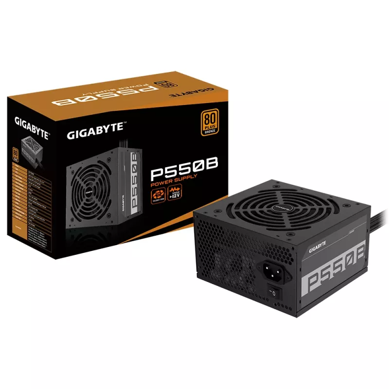 GIGABYTE P550B maitinimo blokas 550 W 20+4 kontaktų ATX ATX Juodas