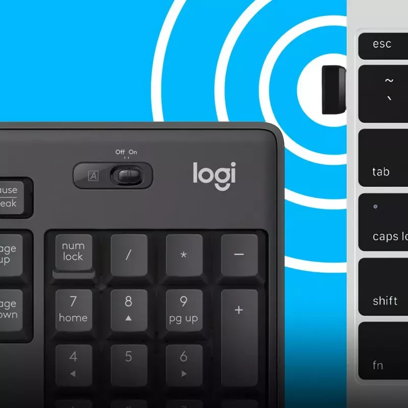 Logitech MK295 Silent Wireless Combo klaviatūra RF Belaidė QWERTY US International Juoda