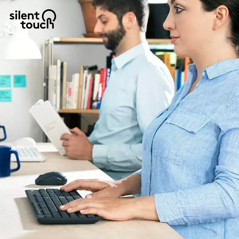 Logitech MK295 Silent Wireless Combo klaviatūra RF Belaidė QWERTY US International Juoda