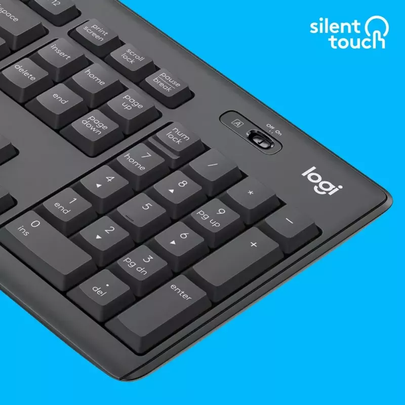 Logitech MK295 Silent Wireless Combo klaviatūra RF Belaidė QWERTY US International Juoda