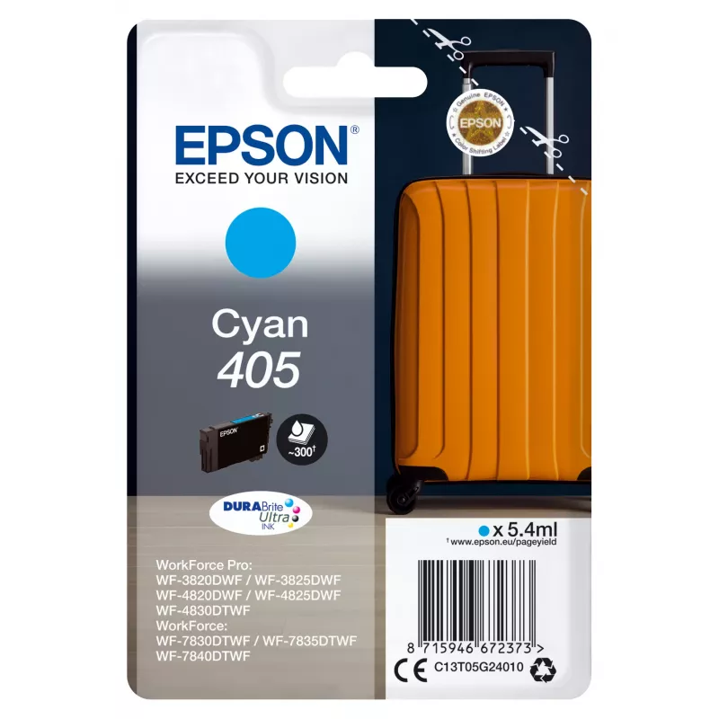 Epson Žydra 405 DURABrite Ultra Ink rašalo kasetė 1 vnt. Originali standartinės talpos