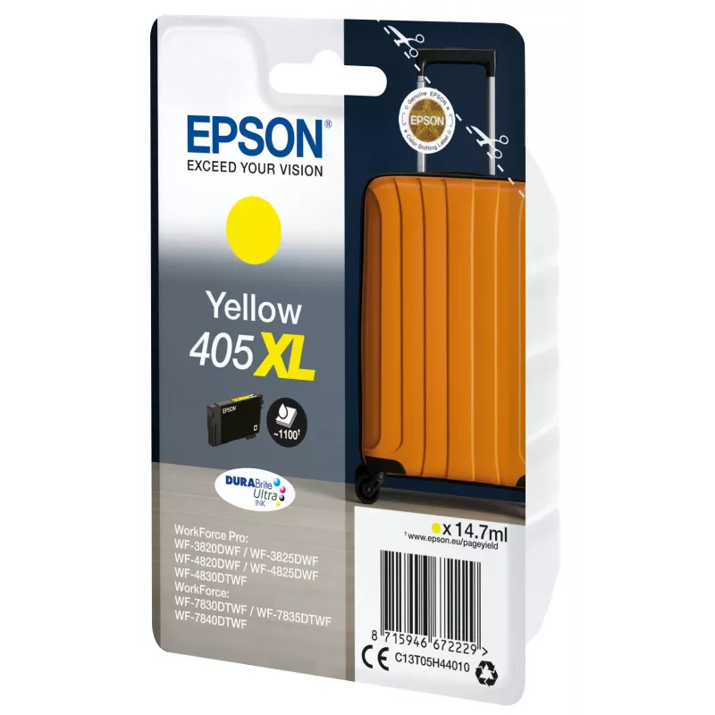 Epson 405XL DURABrite Ultra Ink rašalo kasetė 1 vnt. Originali didelės (XL) talpos geltona