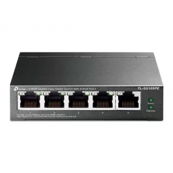 TP-Link 5 prievadų Gigabit Easy Smart PoE jungiklis su 4 PoE+ prievadais