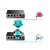 TP-Link 5 prievadų Gigabit Easy Smart PoE jungiklis su 4 PoE+ prievadais