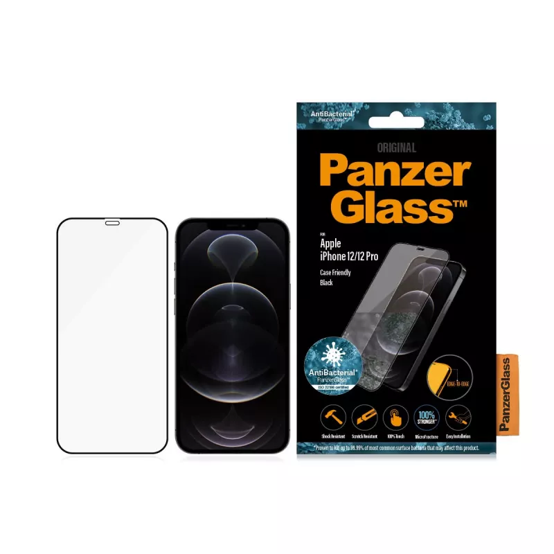 PanzerGlass ® Stiklinė Ekrano Apsauga iPhone 12 | 12 Pro | Kraštas Iki Krašto