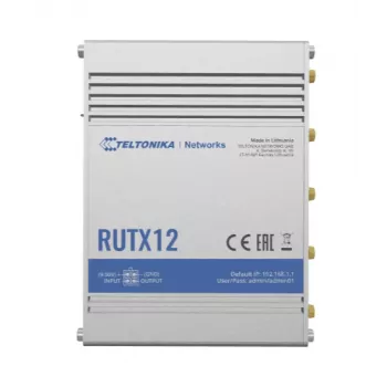 TELTONIKA Rutx12 4G LTE CAT6 dviejų juostų Wi-Fi pramoninis maršrutizatorius