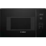 Įmontuojama solo mikrobangų krosnelė Bosch Serie 6 BFL524MB0 — 800 W, 20 L, grilis, jutiklinis ir sukamasis valdymas, juoda