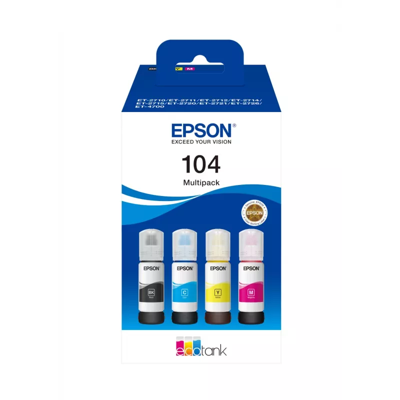 Epson C13T00P640 / 104 dažų rinkinys Multipack BK,C,M,Y