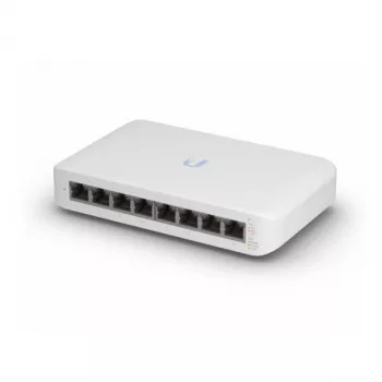 Valdomas komutatorius UBIQUITI UniFi Switch Lite 8 PoE L2, 8× Gigabit Ethernet, 4× PoE+ (30 W prievadui), 54 V DC, 60 W vartojimas