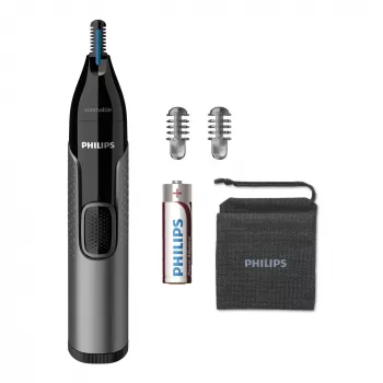 „Philips 3000 series“ nosies plaukelių kirpimo mašinėlė „Series 3000 NT3650/16“ plaunama nosies, ausų ir antakių kirpimo mašinėlė su 2 šukomis