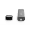 DIGITUS kombinuotas kortelių skaitytuvas su USB šakotuvu (USB-C + USB 3.0) 1x SD, 1x MicroSD, 1x USB 3.0, pilka
