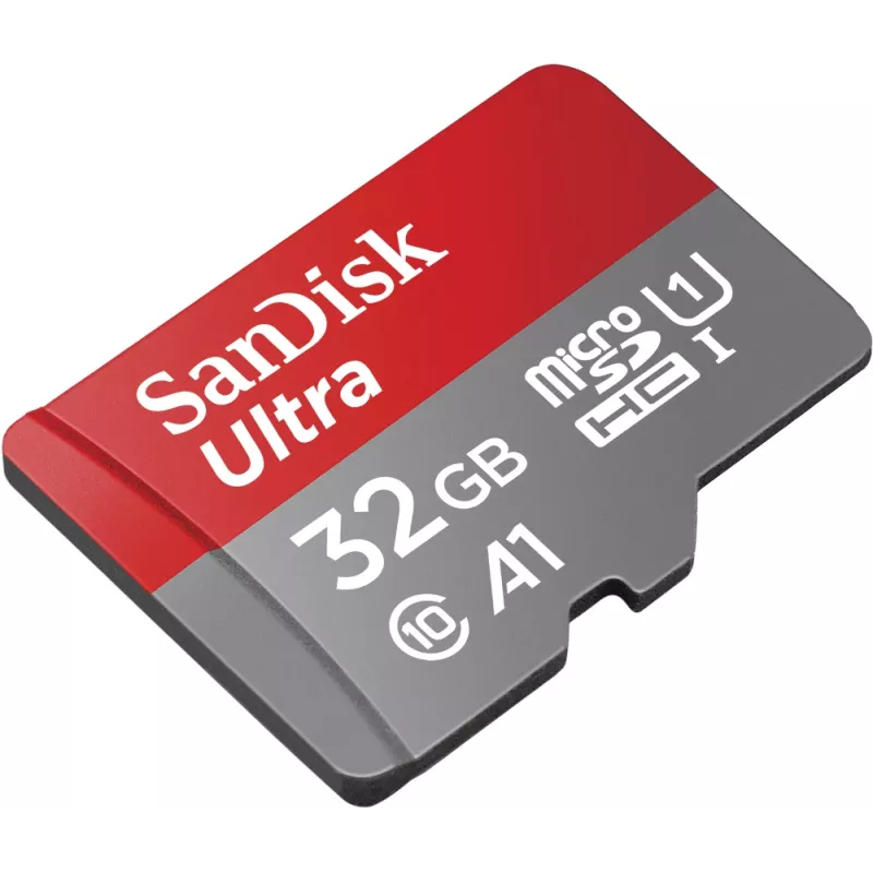 SanDisk 32GB Ultra microSDHC UHS-I atminties kortelė su adapteriu - 98 MB/s, C10, U1, Full HD, A1