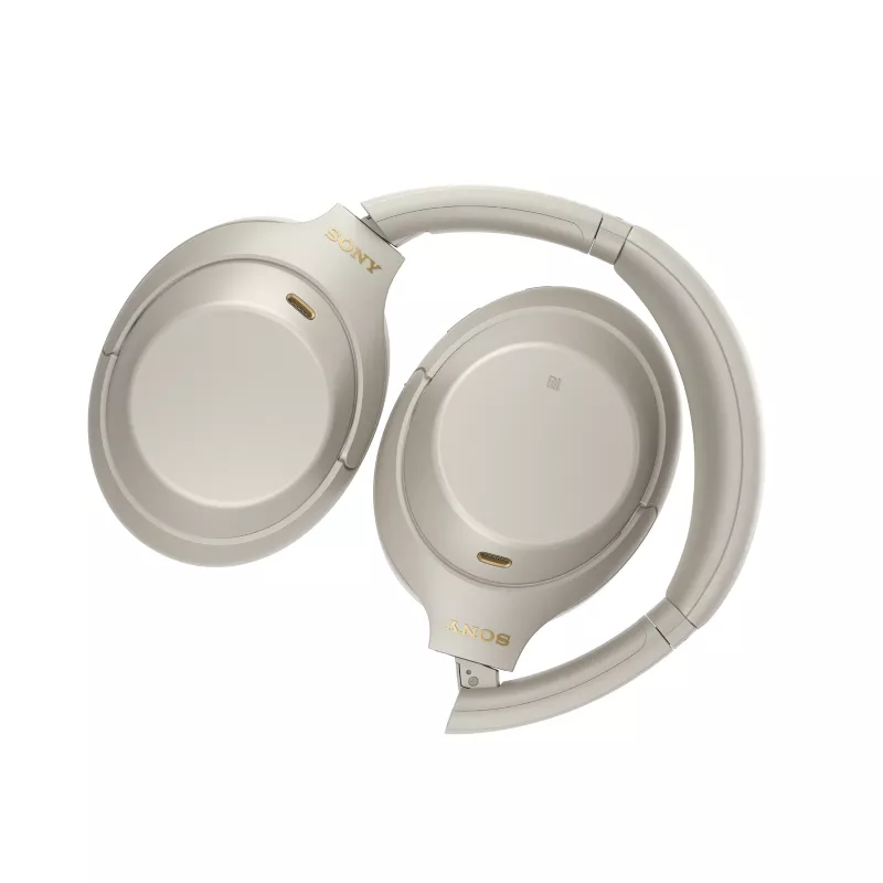 Sony WH-1000XM4 ausinės laidinės ir belaidės ant galvos skambučiams / muzikai USB Type-C Bluetooth sidabrinės