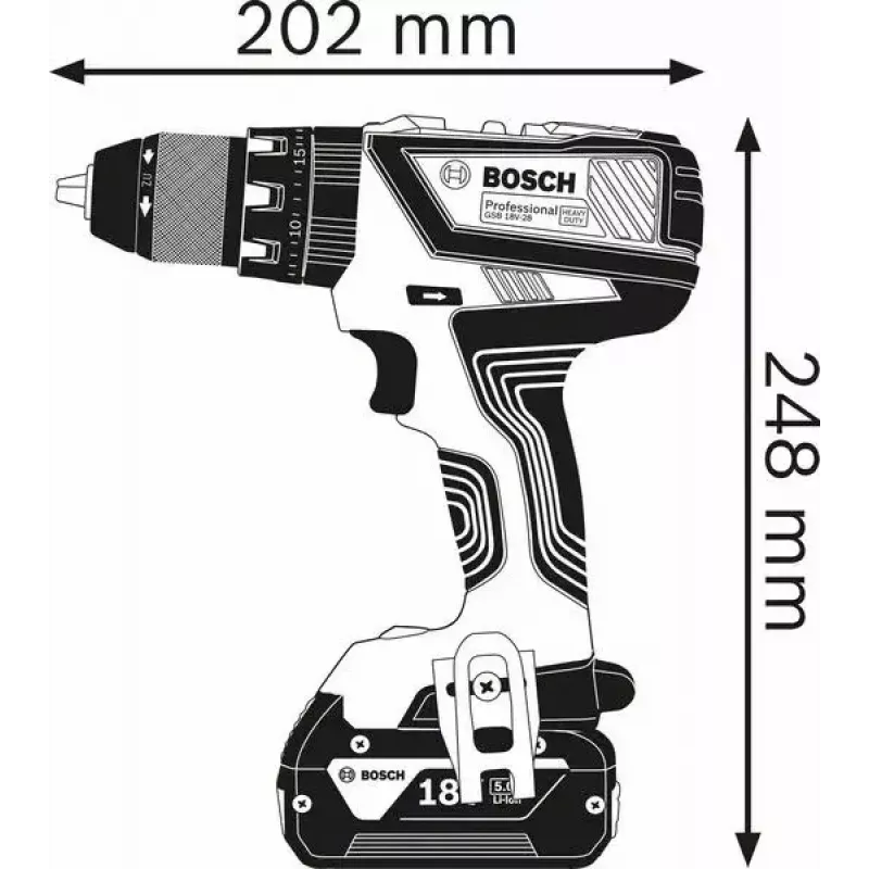 Bosch Akku-Bohrschrauber 12 V Li-Ion 1300 RPM Juoda, Blue, Red