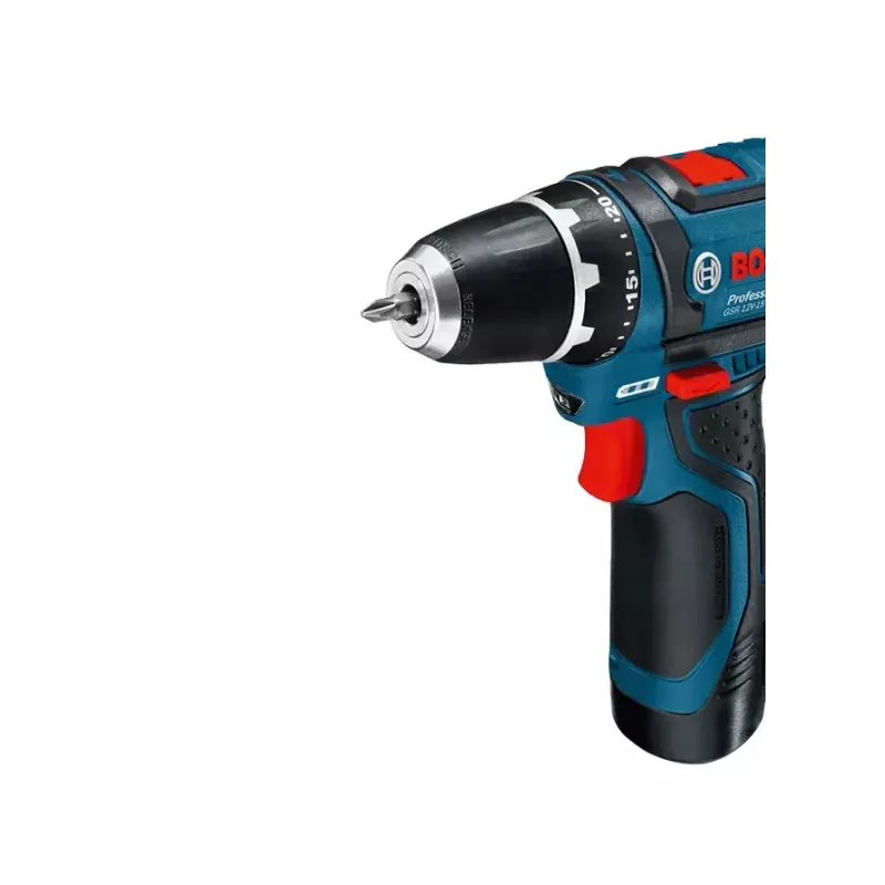 Bosch Akku-Bohrschrauber 12 V Li-Ion 1300 RPM Juoda, Blue, Red