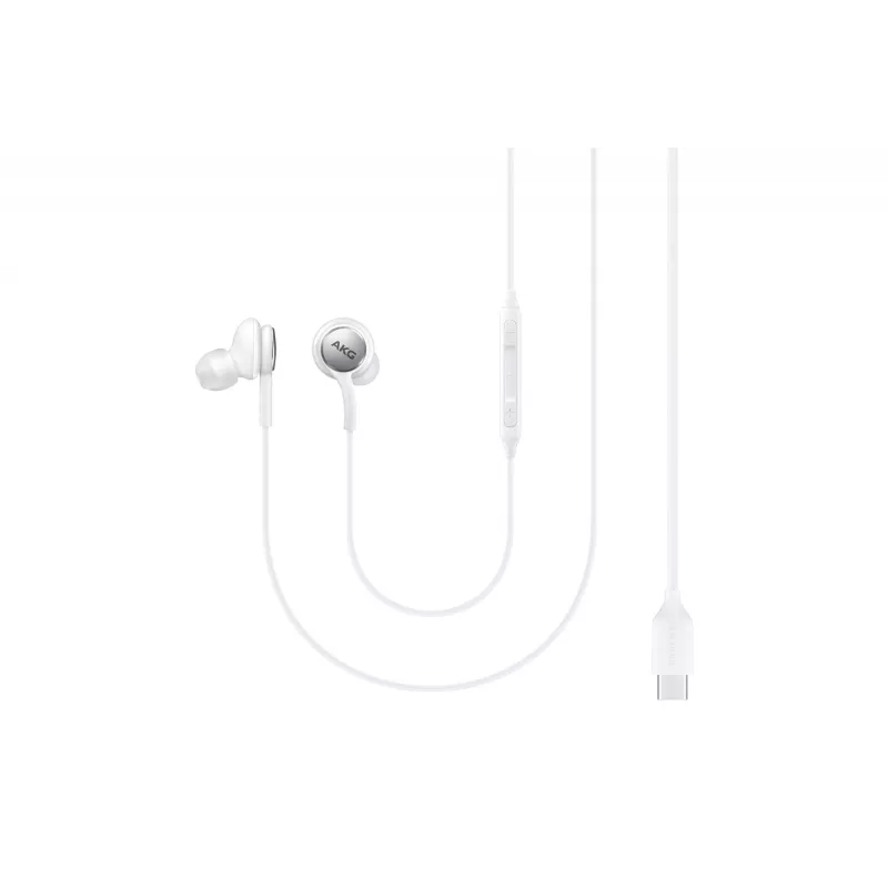 Laidinės į ausis įdedamos ausinės Samsung EO-IC100, binauralinės, USB Type-C jungtis, 32 Ω varža, 20–20000 Hz, baltos
