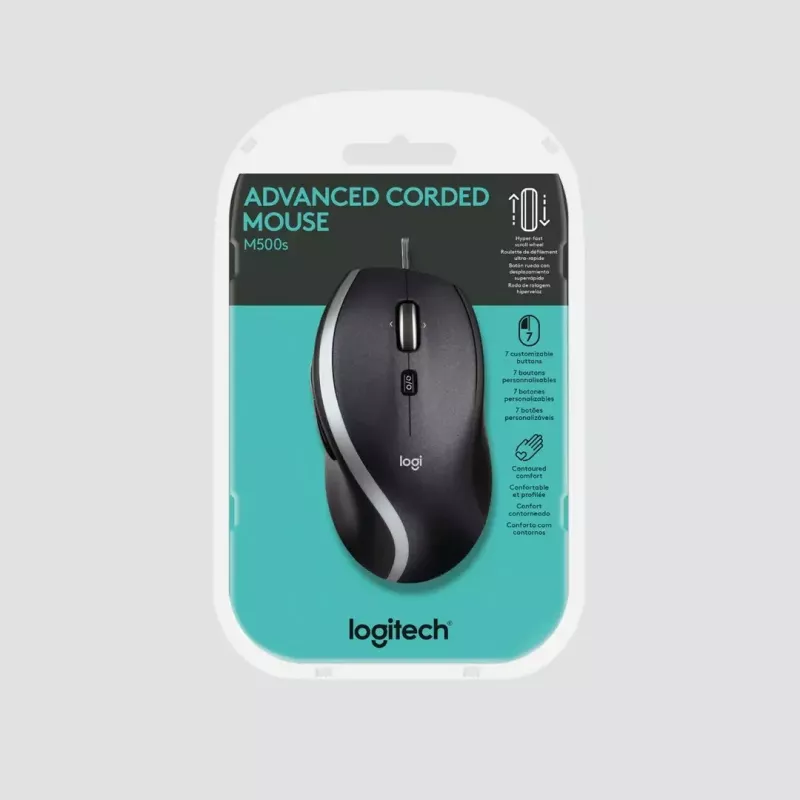 LOGITECH Advanced Corded pelė M500s USB Juoda
