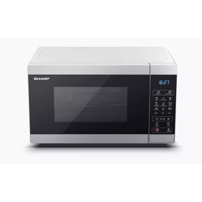 Sharp YC-MG02E-S mikrobangų krosnelė Juoda, Plieninė Kombinuota mikrobangų krosnelė Stalviršio 20 L 800 W