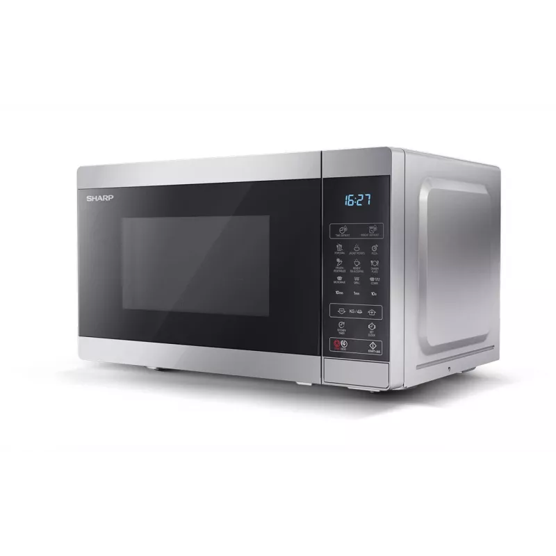 Sharp YC-MG02E-S mikrobangų krosnelė Juoda, Plieninė Kombinuota mikrobangų krosnelė Stalviršio 20 L 800 W