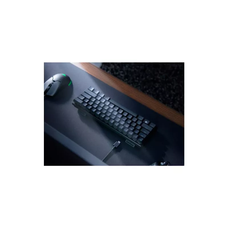 Mechaninė žaidimų klaviatūra Razer Huntsman Mini, Mini formos faktorius, QWERTY US International, optiniai jungikliai, laidinis USB, juoda