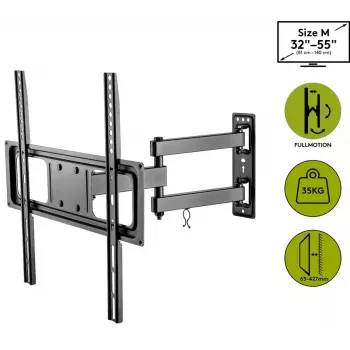 Goobay TV sieninis laikiklis Basic FULLMOTION M 35 kg 32-55 col.