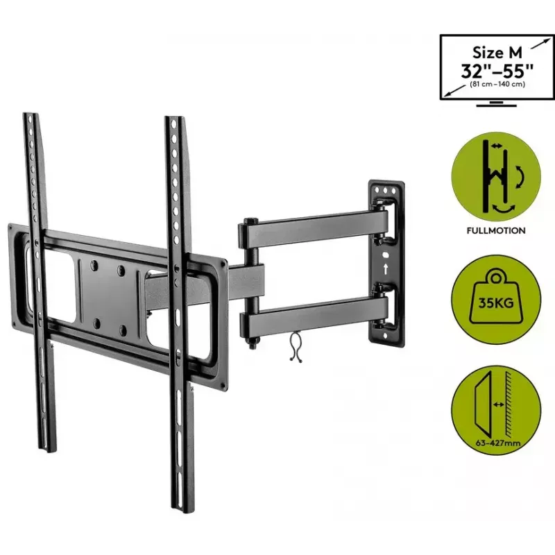 Goobay TV sieninis laikiklis Basic FULLMOTION M 35 kg 32-55 col.