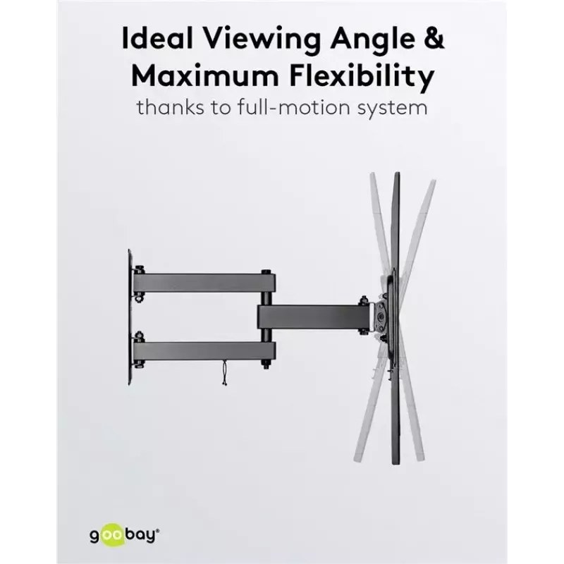 Goobay TV sieninis laikiklis Basic FULLMOTION M 35 kg 32-55 col.