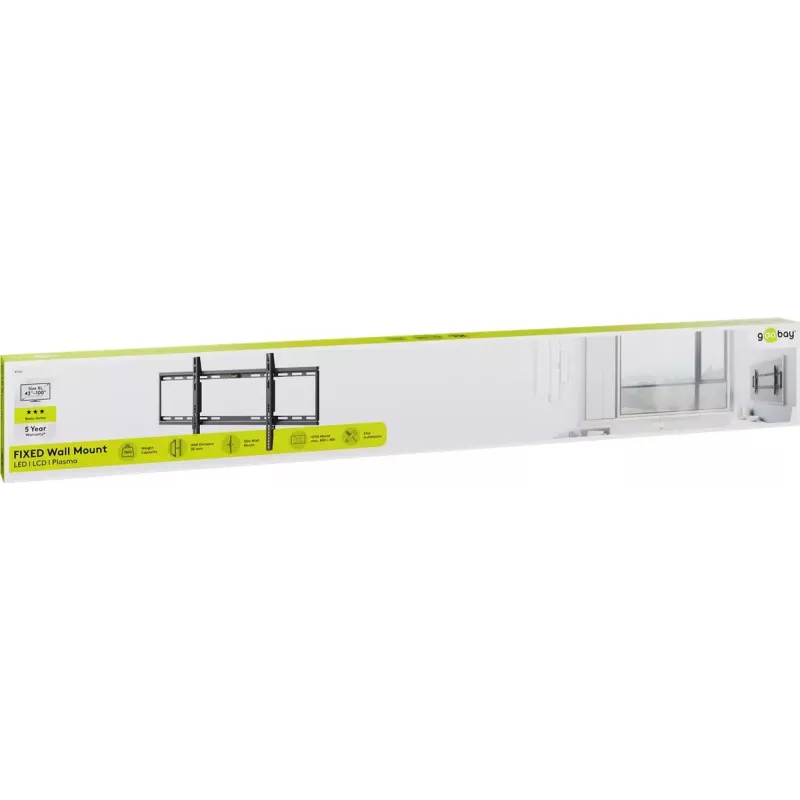 Goobay TV laikiklis ant sienos Basic FIXED XL Maksimali apkrova 75 kg
