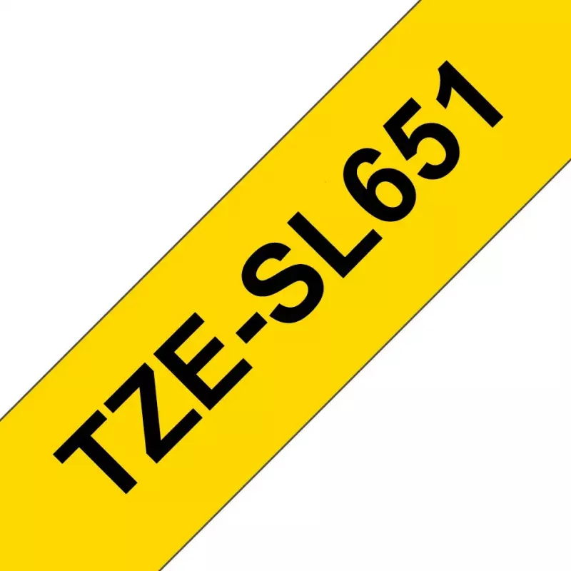 Brother TZE-SL651 etikečių juostelė, juoda ant auksinio fono