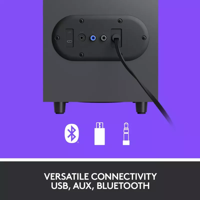 LOGITECH Z407 Bluetooth kompiuteriniai garsiakalbiai su žemų dažnių garsiakalbiu ir belaidžiu valdymu
