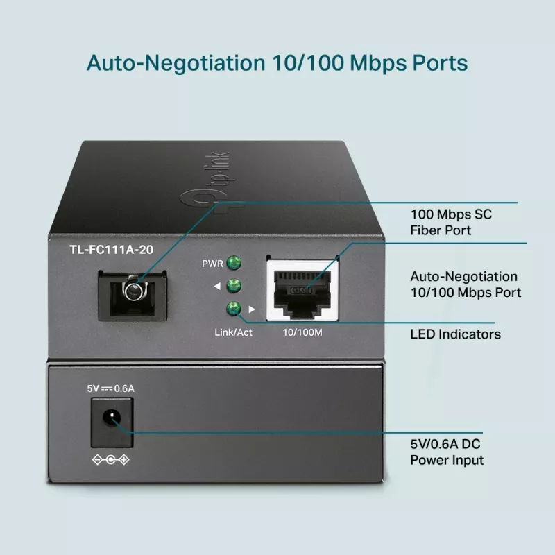 TP-Link 10/100 Mbps WDM laikmenų keitiklis