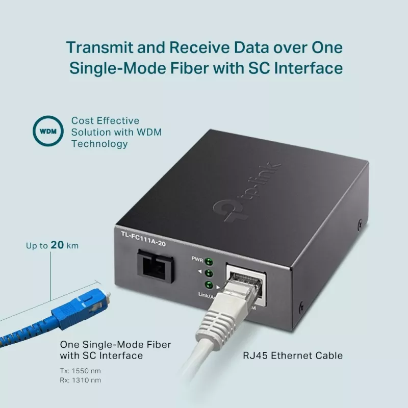 TP-Link 10/100 Mbps WDM laikmenų keitiklis