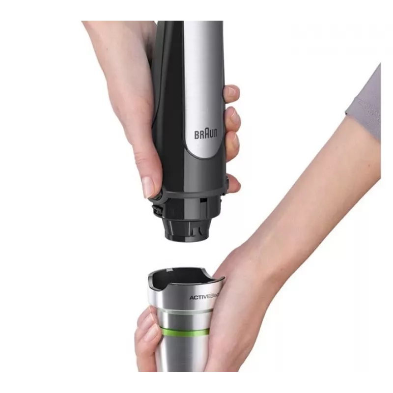 Braun MultiQuick 7 MQ 7045X 1,25 L panardinamasis trintuvas 1000 W juoda, nerūdijantis plienas
