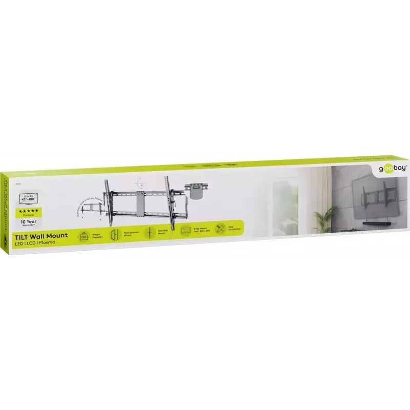 Wentronic Pro TILT (XL) 2,54 m (100 colių) juodas TV laikiklis 70 kg