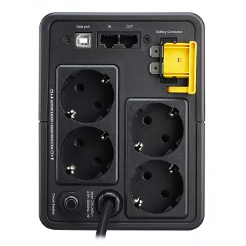 APC Back-UPS, 750VA, bokštinis, 230V, 4x CEE 7/7 Schuko lizdai, AVR