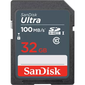 WESTERN DIGITAL SanDisk Ultra 32GB SDHC atminties kortelė 100 MB/s (SDSDUNR-032G-GN3IN)