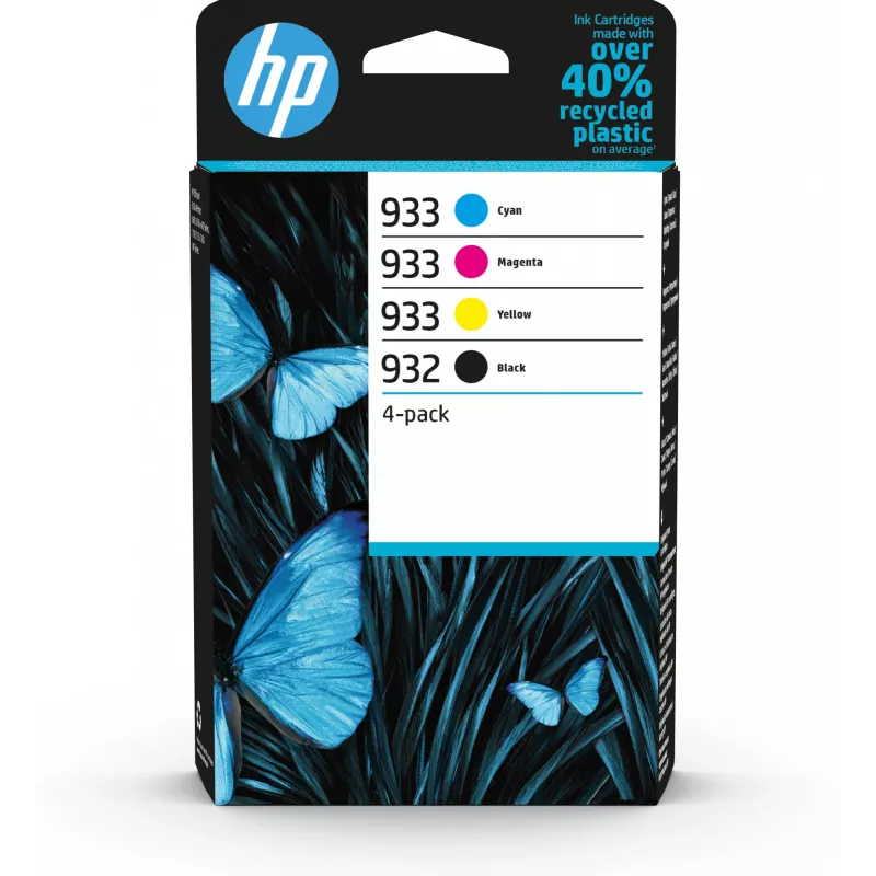 HP 932 juoda/933 žydra/magenta/geltona 4 vnt. originalūs rašalai