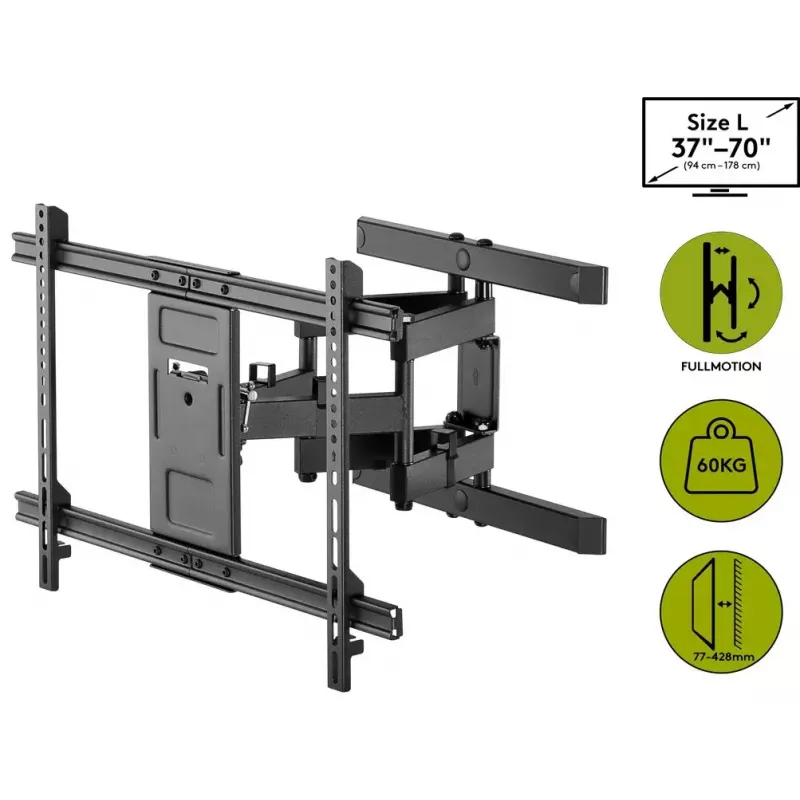 Goobay TV sieninis laikiklis Pro FULLMOTION (L) 60 kg 37–70 colių