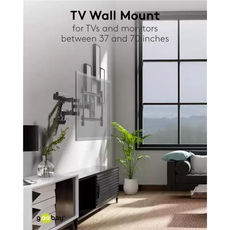 Goobay TV sieninis laikiklis Pro FULLMOTION (L) 60 kg 37–70 colių